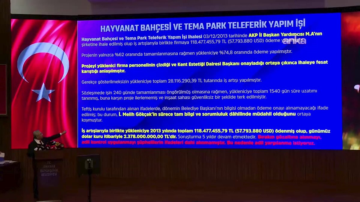 Yavaş'ın önceki belediye yönetimi hakkında 2.4 milyarlık kamu zararı iddiasında ABB eski Genel Sekreteri "İş artışını Gökçek'in izniyle imzaladım" dedi ama şikayet işleme konmadı