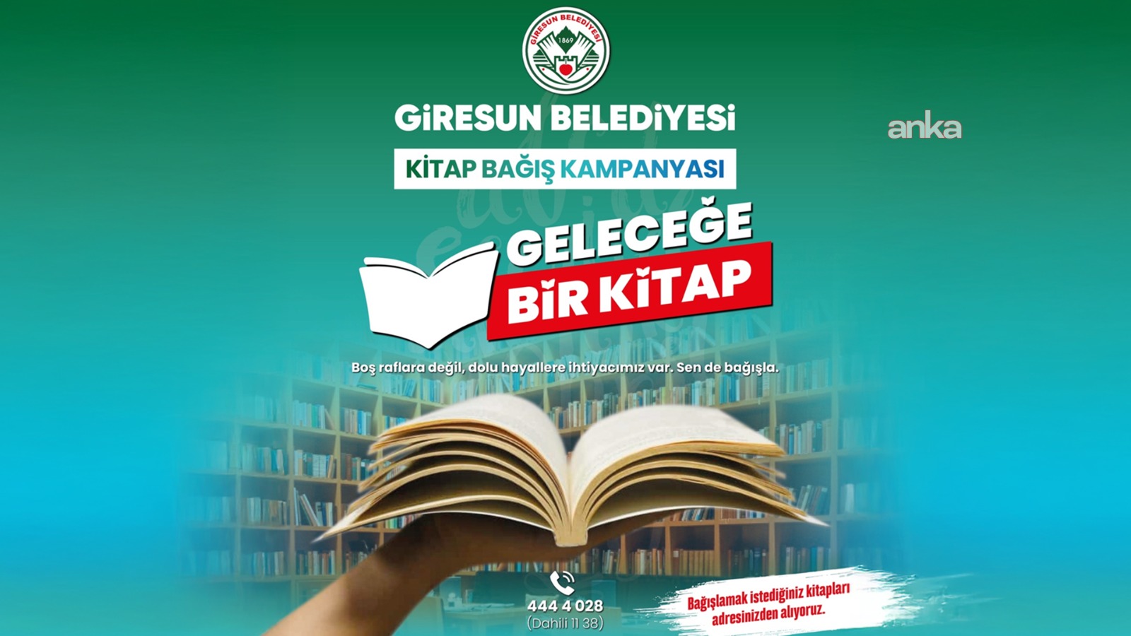 Giresun Belediyesi’den kitap bağışı kampanyası