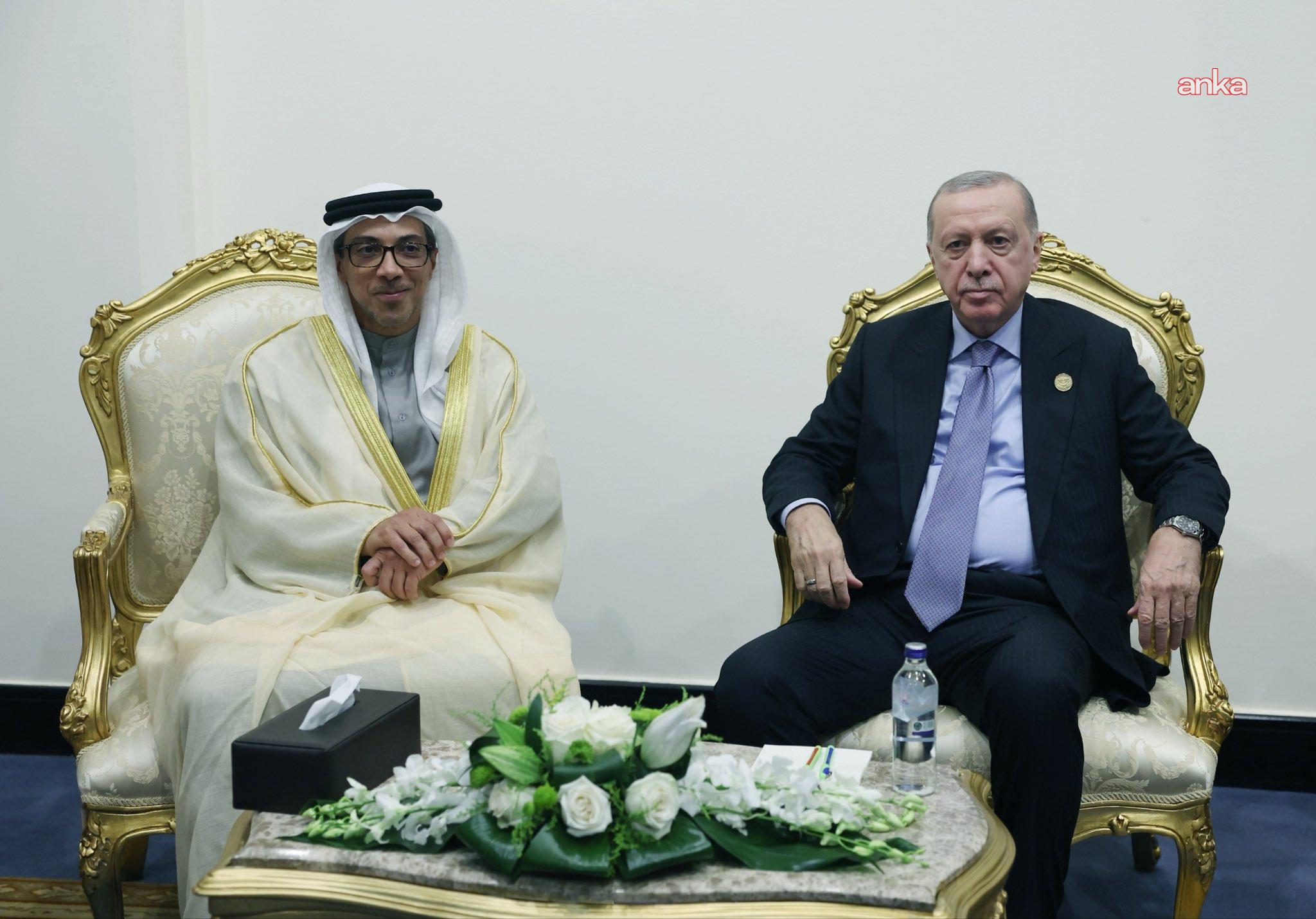 Cumhurbaşkanı Erdoğan, Mısır'da BAE Başkan ve Başbakan Yardımcısı Al Nahyan’ı kabul etti