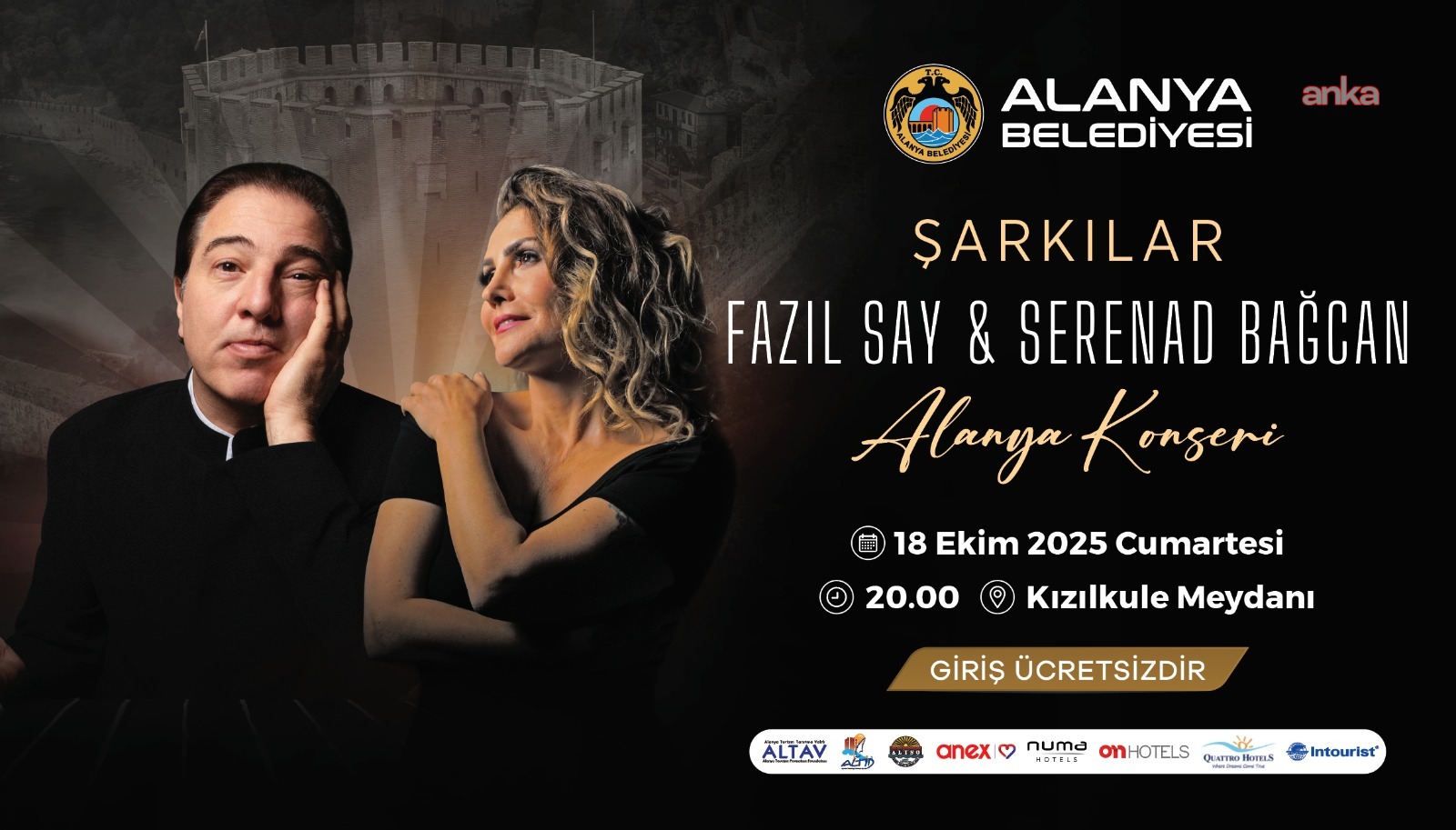 Fazıl Say ve Serenad Bağcan Alanya’da sahne alacak