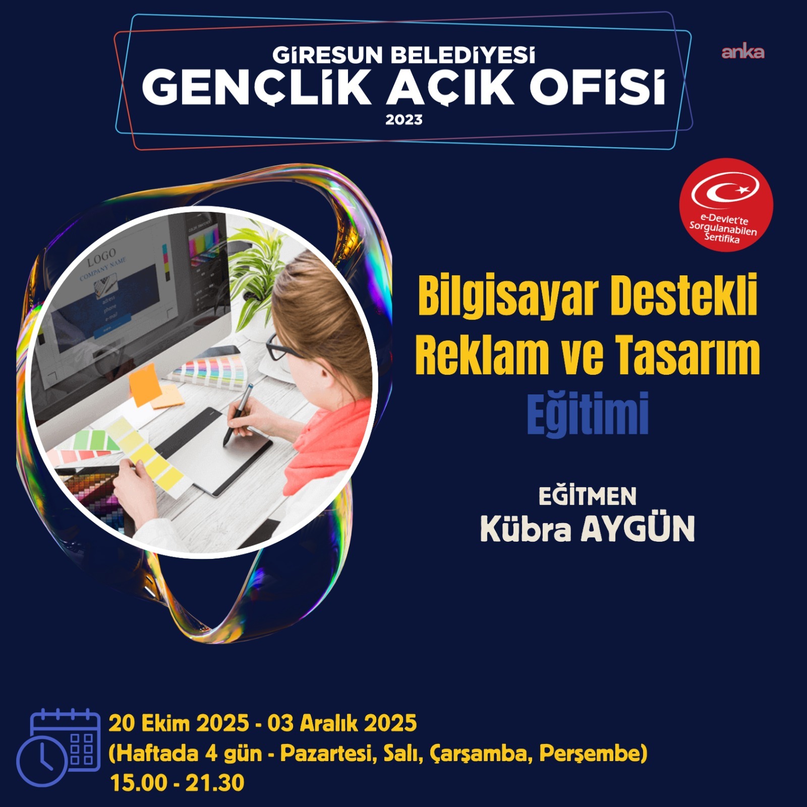 Giresun Belediyesi'nden "Bilgisayar Destekli Reklam ve Tasarım Kursu"