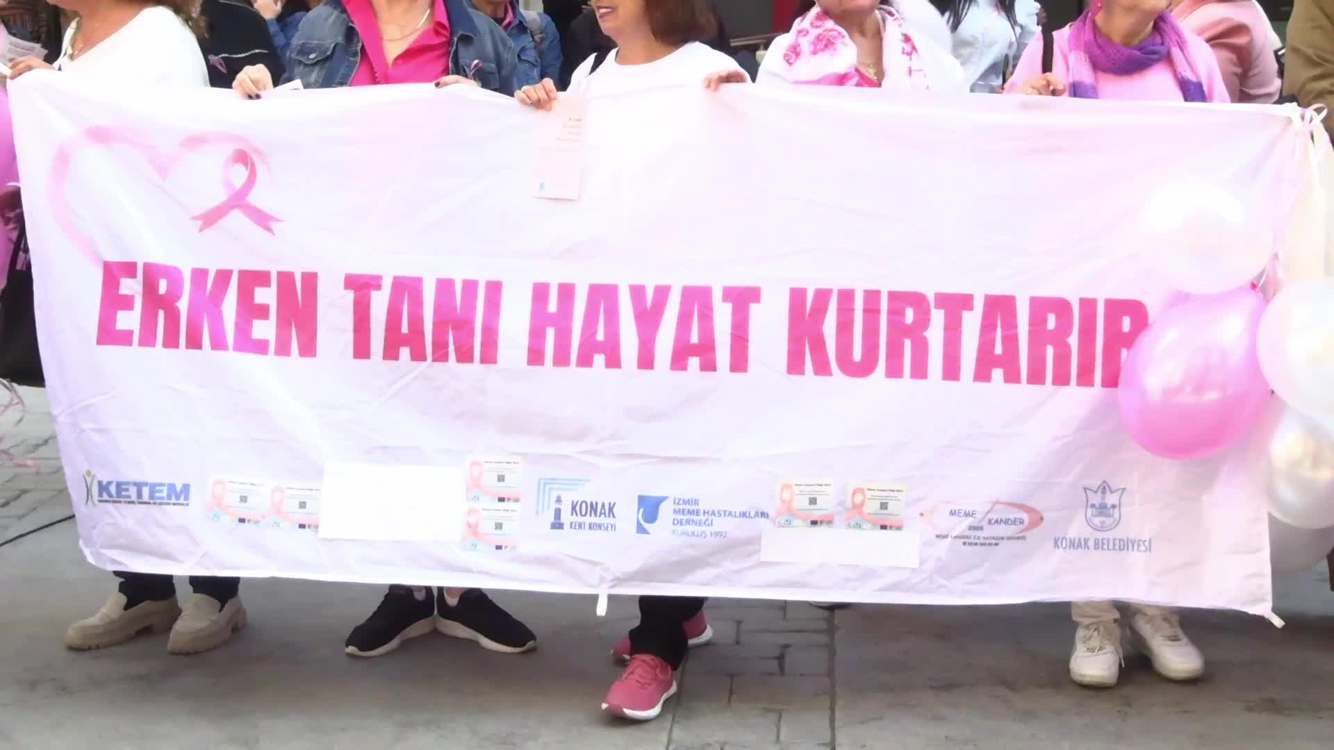 Konaklı kadınlar meme kanseri farkındalığı için ‘Pembe Yürüyüş’ düzenledi