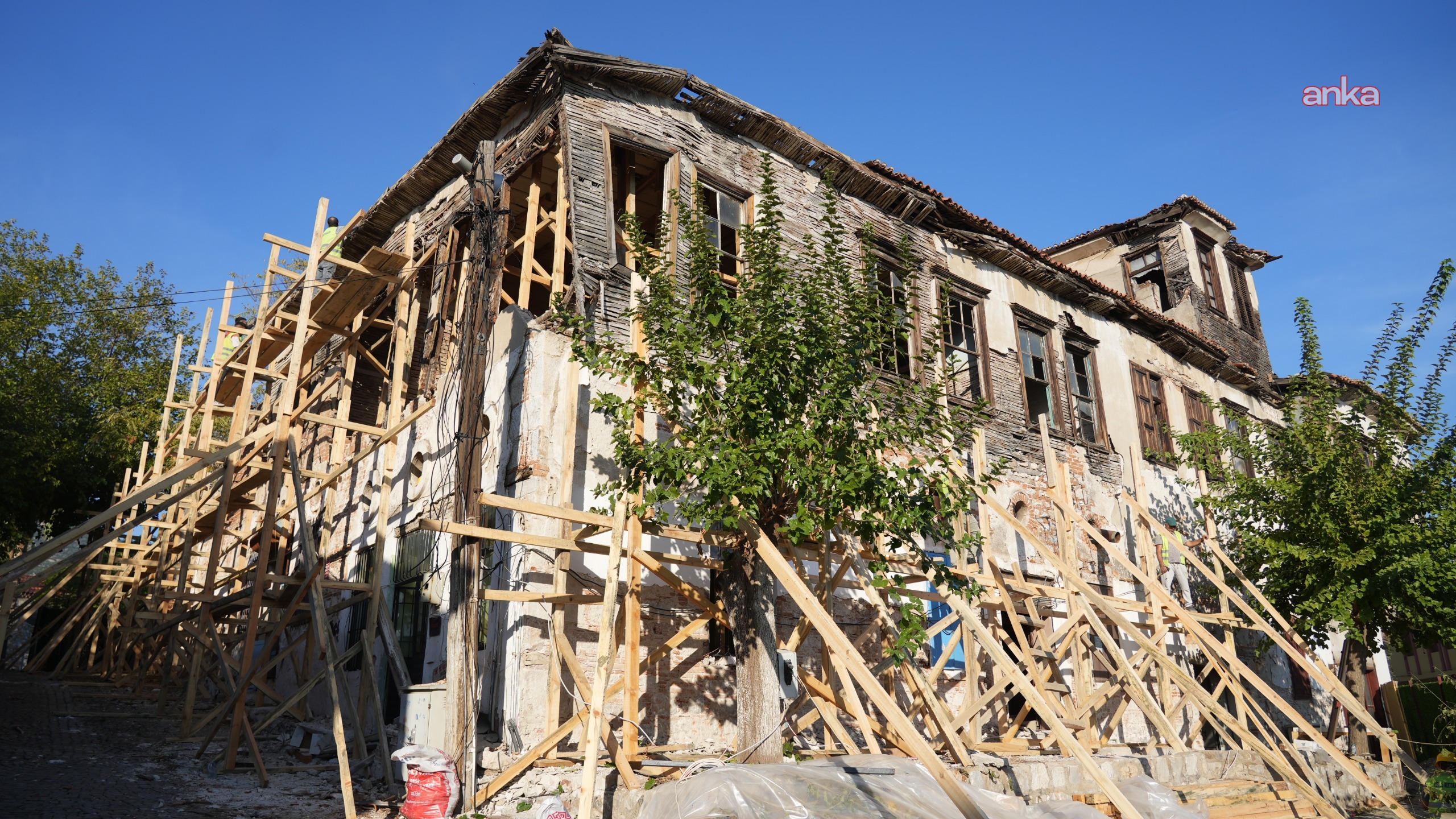 Milas'ta Hadi Eskişar Konağı’nda restorasyon çalışmaları hız kazandı