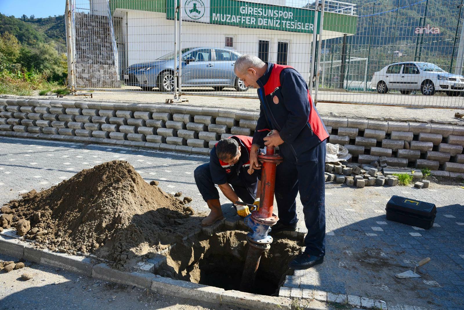 Giresun Belediyesi, kent halkının güvenliği için yangın musluklarını yeniliyor