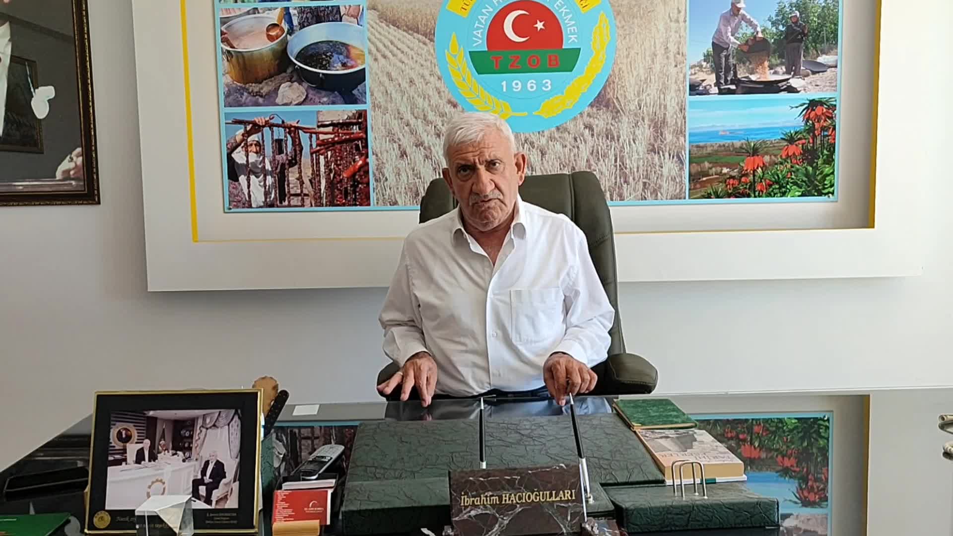 Elazığ Ziraat Odası Başkanı Hacıoğulları:'' Çiftçiye yardım parası değil, faizsiz kredi verilmelidir''