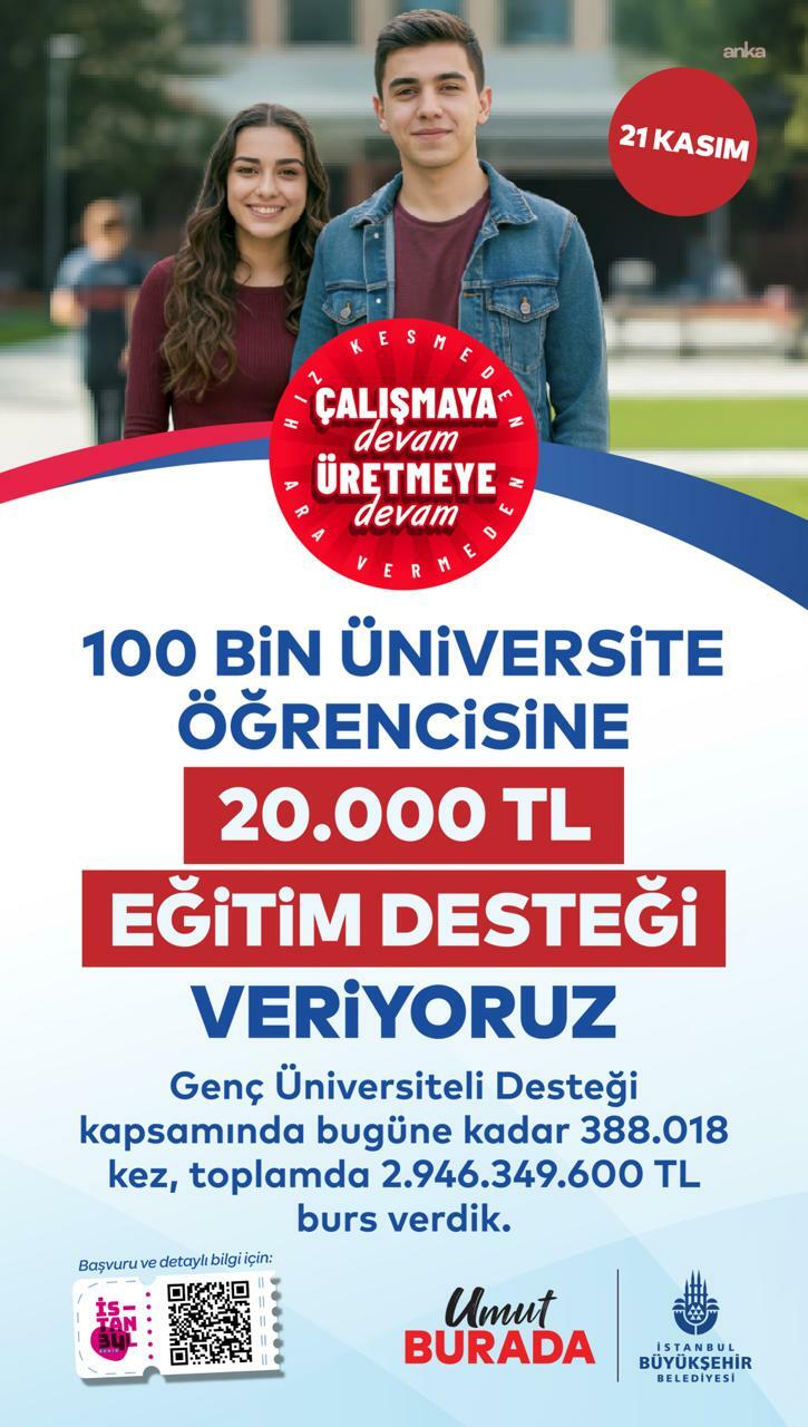 İBB'nin "Genç Üniversiteli Sosyal Desteği"ne başvuru süresi uzatıldı