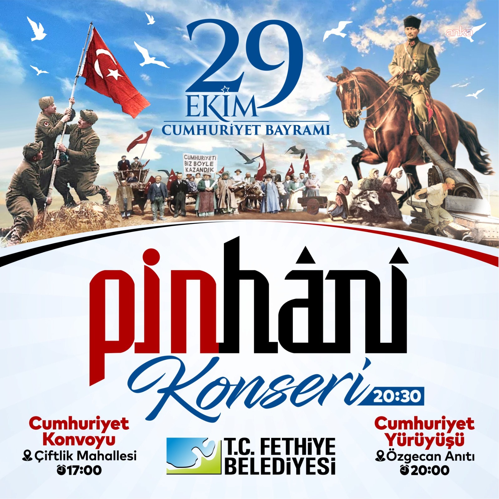 Fethiye'de 29 Ekim Cumhuriyet Bayramı, Pinhani konseri ile kutlanacak