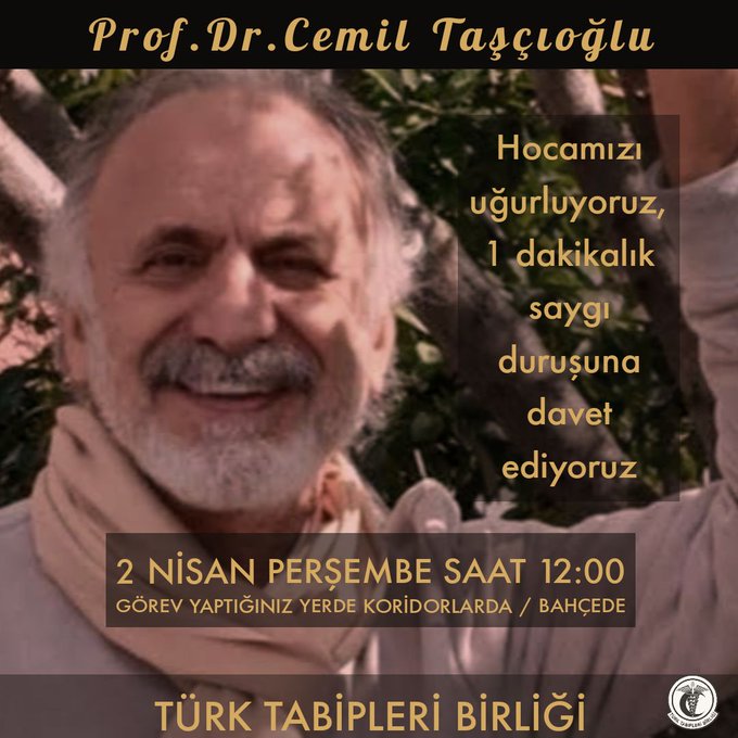 SAĞILIKÇILAR TAŞÇIOĞLU İÇİN TÜRKİYE’NİN HER YERİNDE SAYGI DURUŞU YAPACAK
