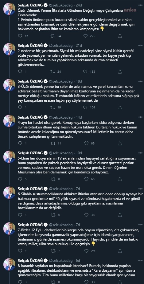 GELECEK PARTİLİ ÖZDAĞ: "SİLAHLA SUSTURAMADIKLARINA AHLAKSIZ İFTİRA ATIYORLAR"