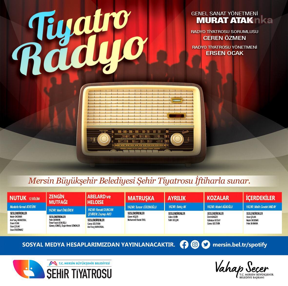 MERSİN BÜYÜKŞEHİR’DEN PANDEMİDE NOSTALJİ: RADYO TİYATROSU