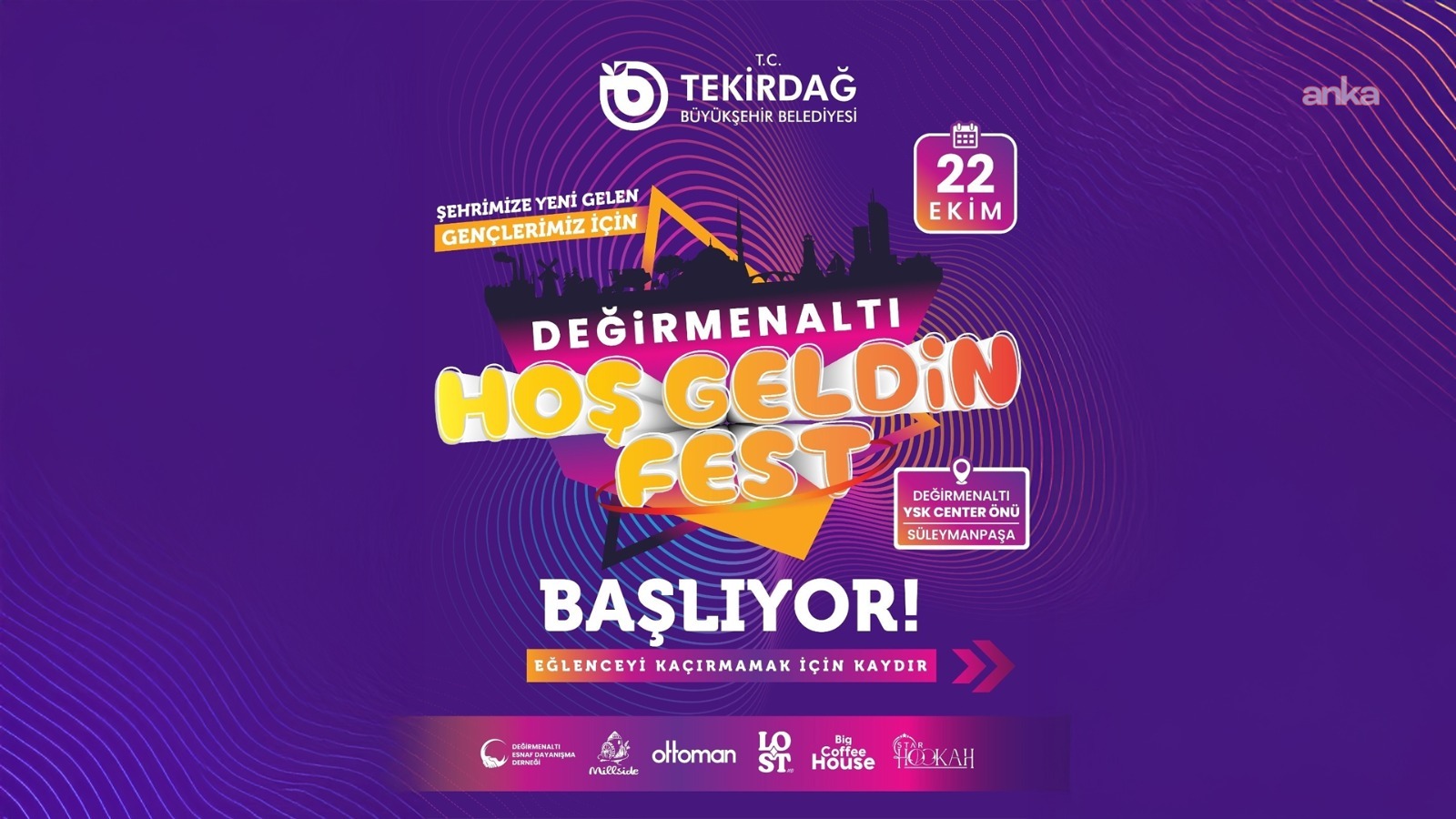 Tekirdağ Büyükşehir Belediyesi'nden kente yeni gelen üniversite öğrencilerine özel festival