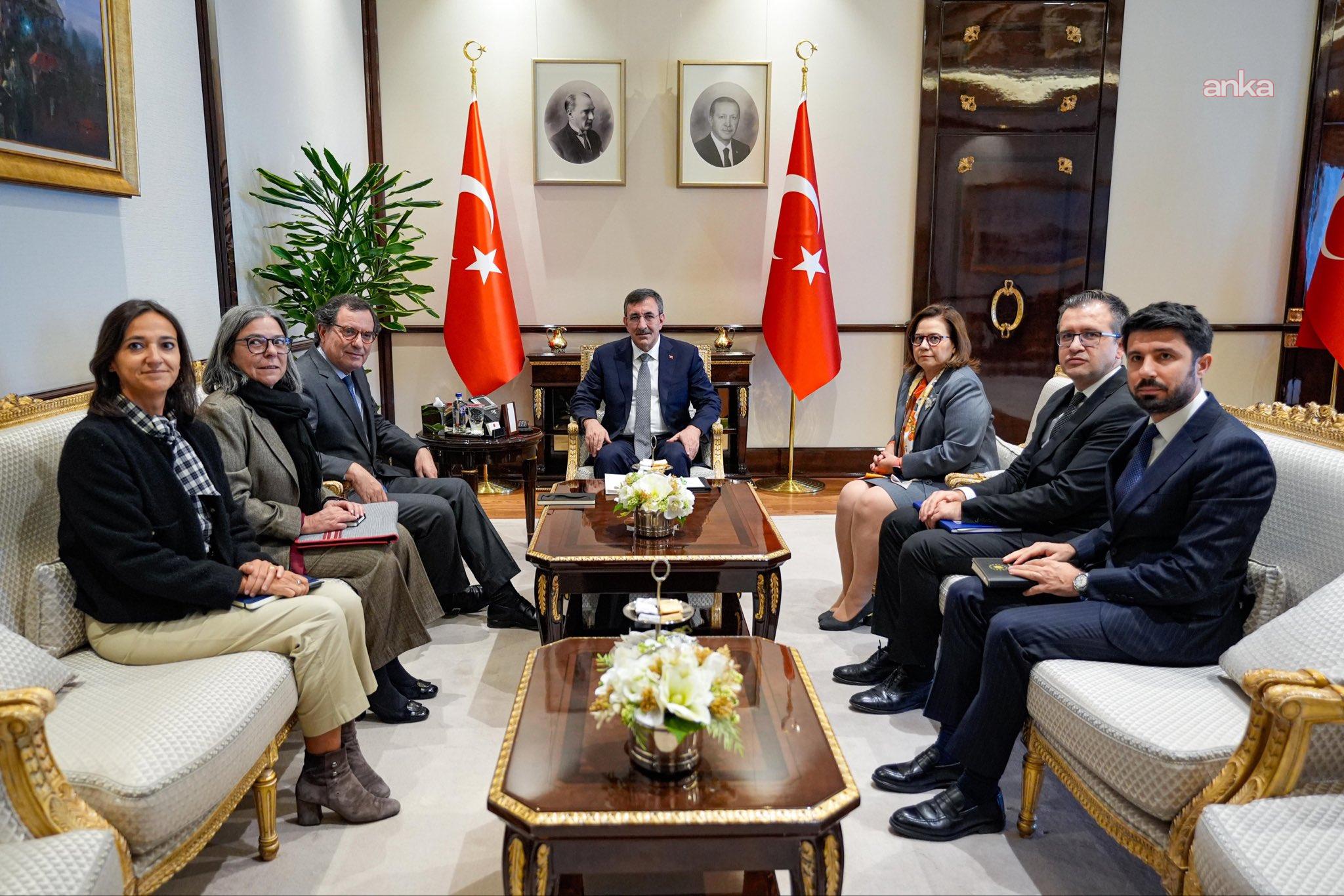 Cumhurbaşkanı Yardımcısı Yılmaz, Portekiz Ekonomi ve Bölgesel Uyum Bakanı Almeida ile bir araya geldi