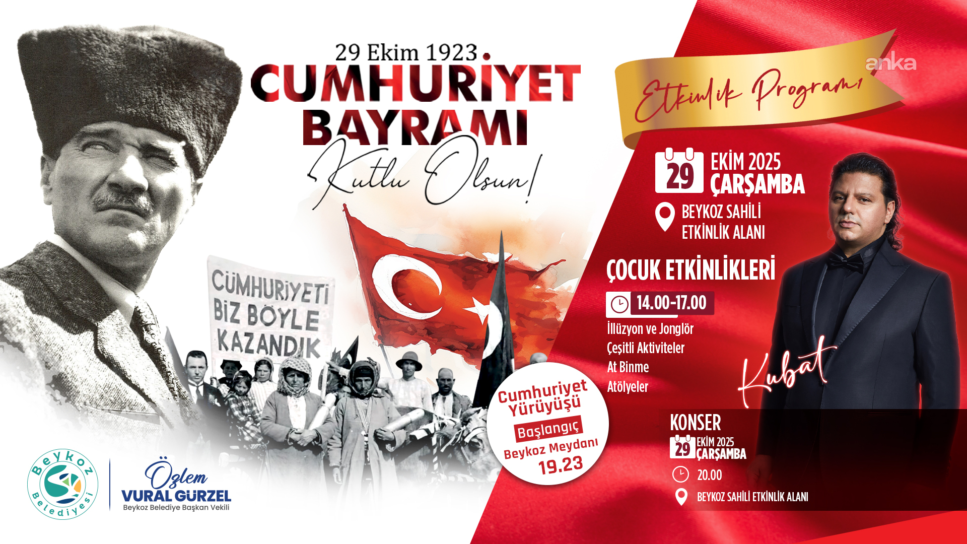 Beykoz'da Cumhuriyet coşkusu yaşanacak