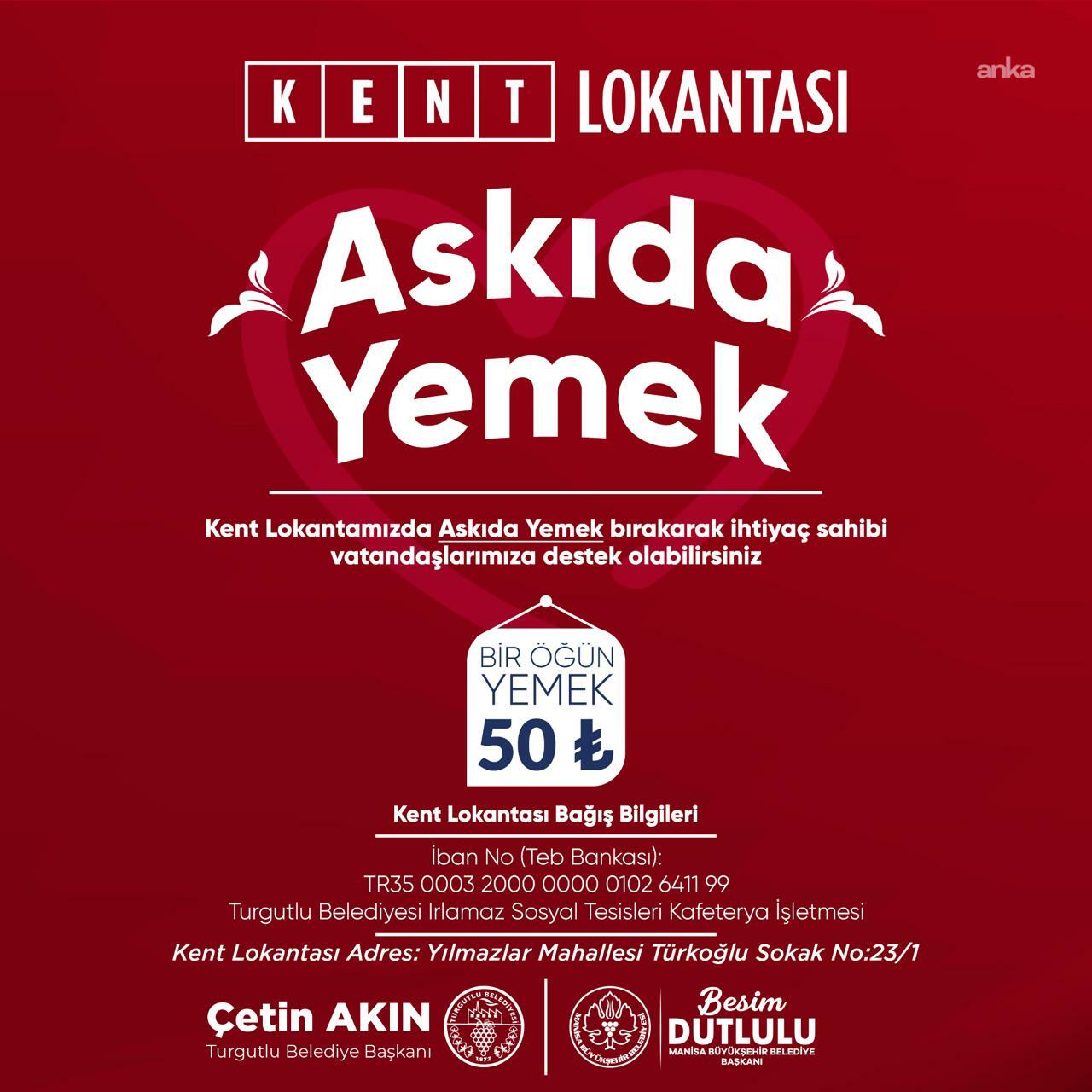 Turgutlu Belediyesi, “Askıda Yemek” ile dayanışmayı büyütecek