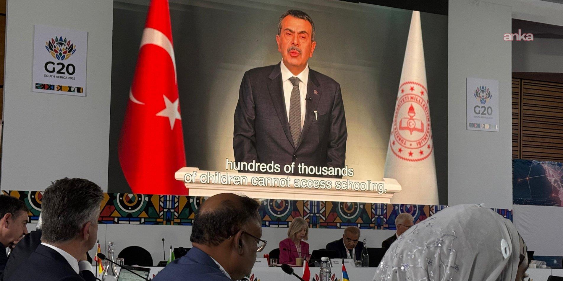 Bakan Tekin, G20 Eğitim Bakanları Toplantısı’na video mesaj gönderdi: Çocuklarımızı çağın ve geleceğin becerileriyle donatıyoruz