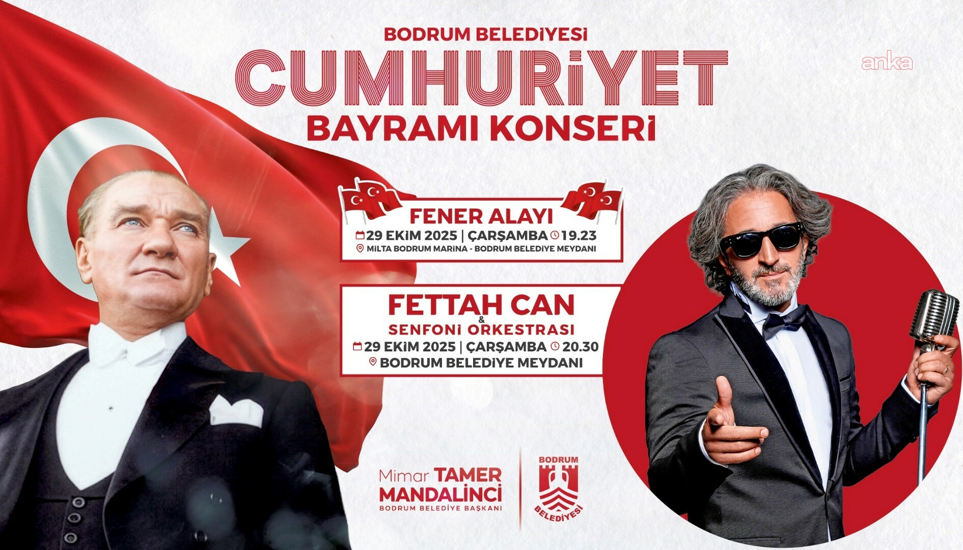 Bodrum’da 29 Ekim coşkusu, Fettah Can konseriyle taçlanacak