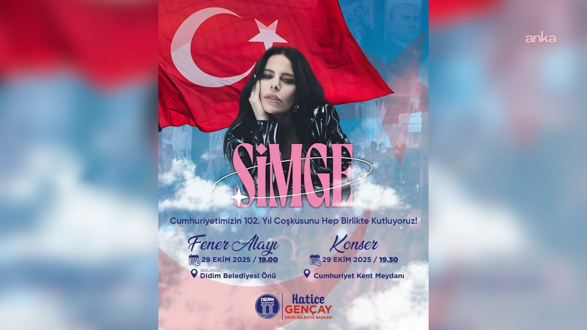 Didim’de Cumhuriyet Bayramı, Simge konseriyle kutlanacak