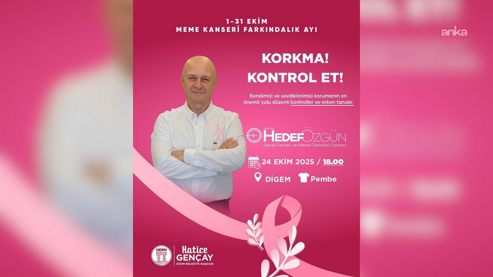 Didim Belediyesi, Meme Kanseri Farkındalık Ayı dolayısıyla etkinlik düzenleyecek