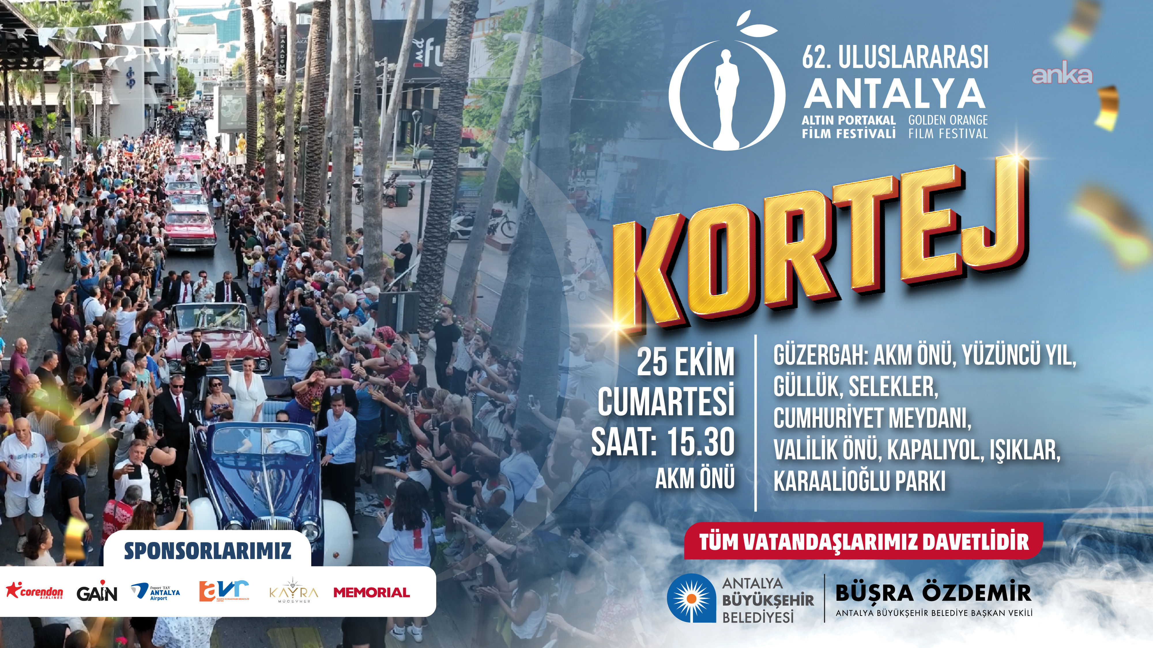 62'nci Uluslararası Antalya Altın Portakal Film Festivali başlıyor