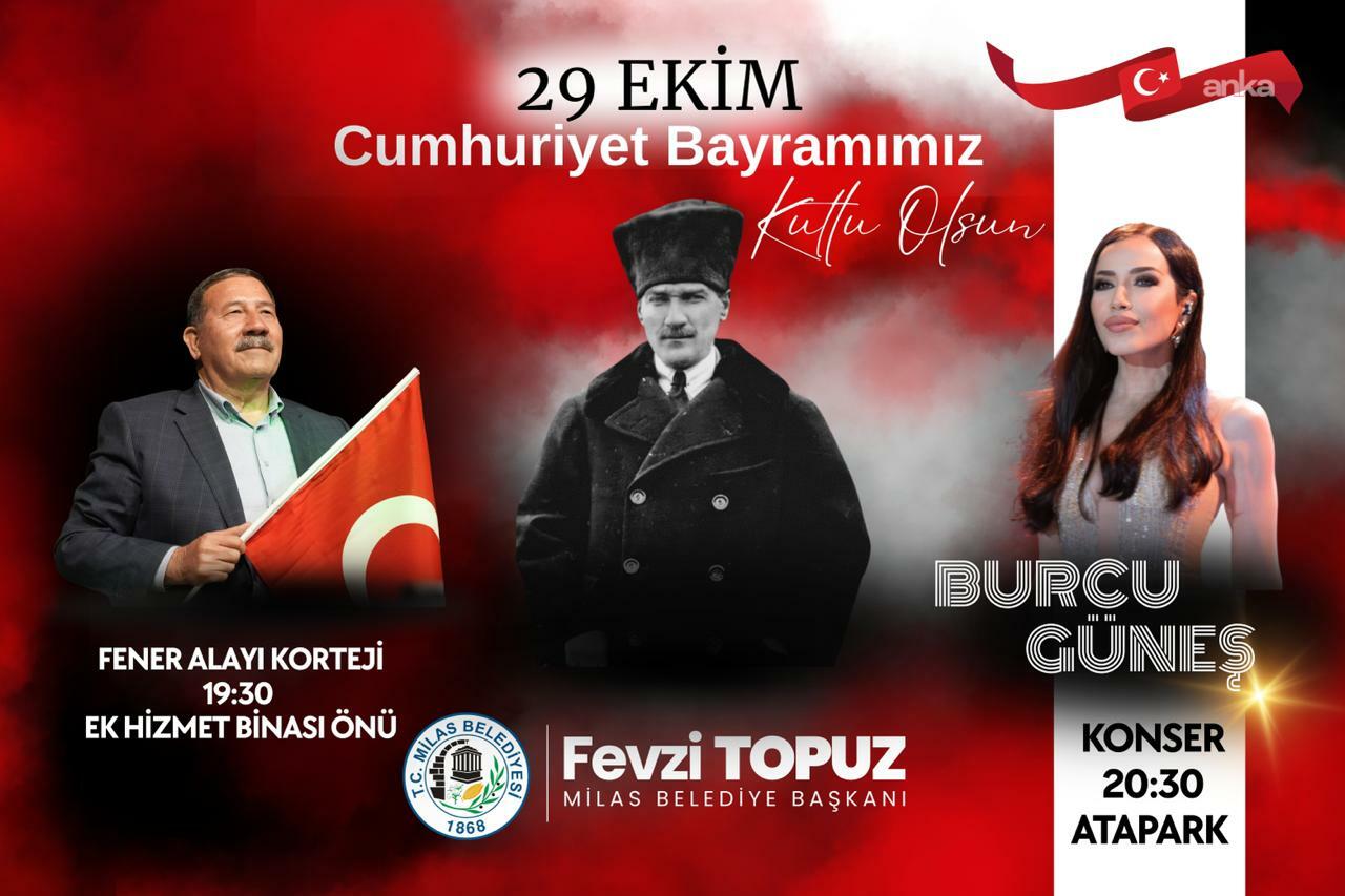 Milas’ta Cumhuriyet Bayramı, Burcu Güneş konseri ile kutlanacak