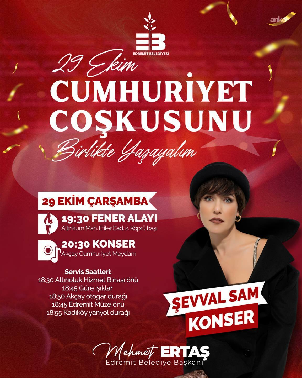Edremit'te Cumhuriyet coşkusu, Şevval Sam ile doruğa çıkacak