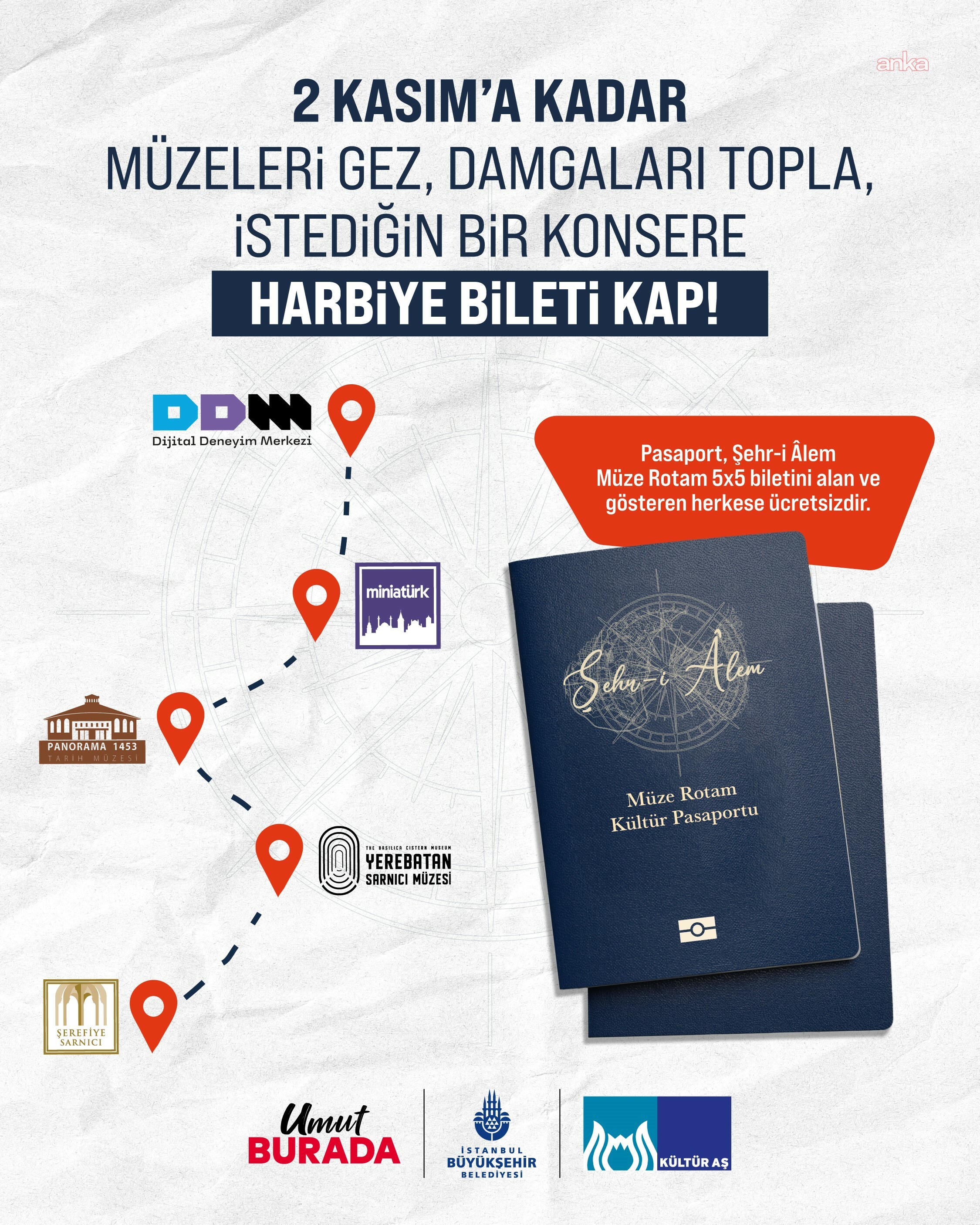 "Şehr-i Alem: Müze Rotam 5x5" ile indirimli bilet fırsatı başlıyor