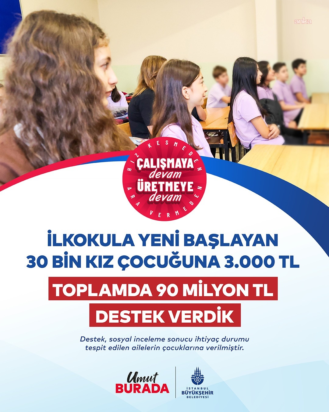 İBB’den 30 bin haneye eğitim desteği