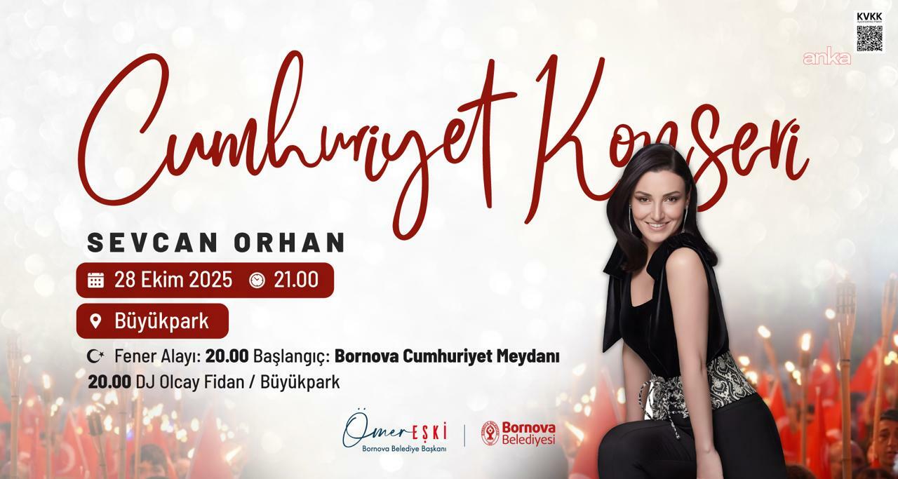 Bornova'da Cumhuriyet coşkusu, Sevcan Orhan konseriyle taçlanacak
