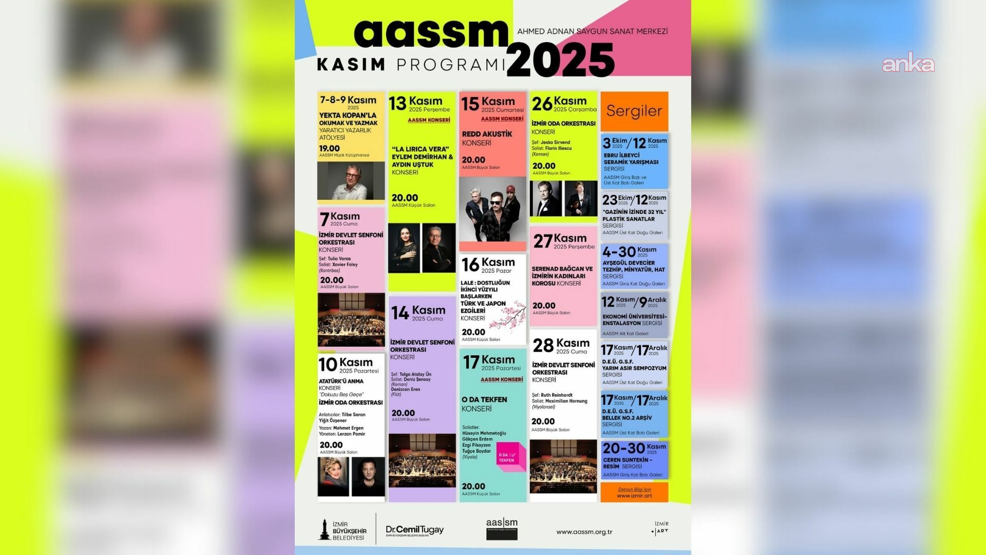 İzmir, kasım ayını zengin bir sanat programıyla karşılıyor