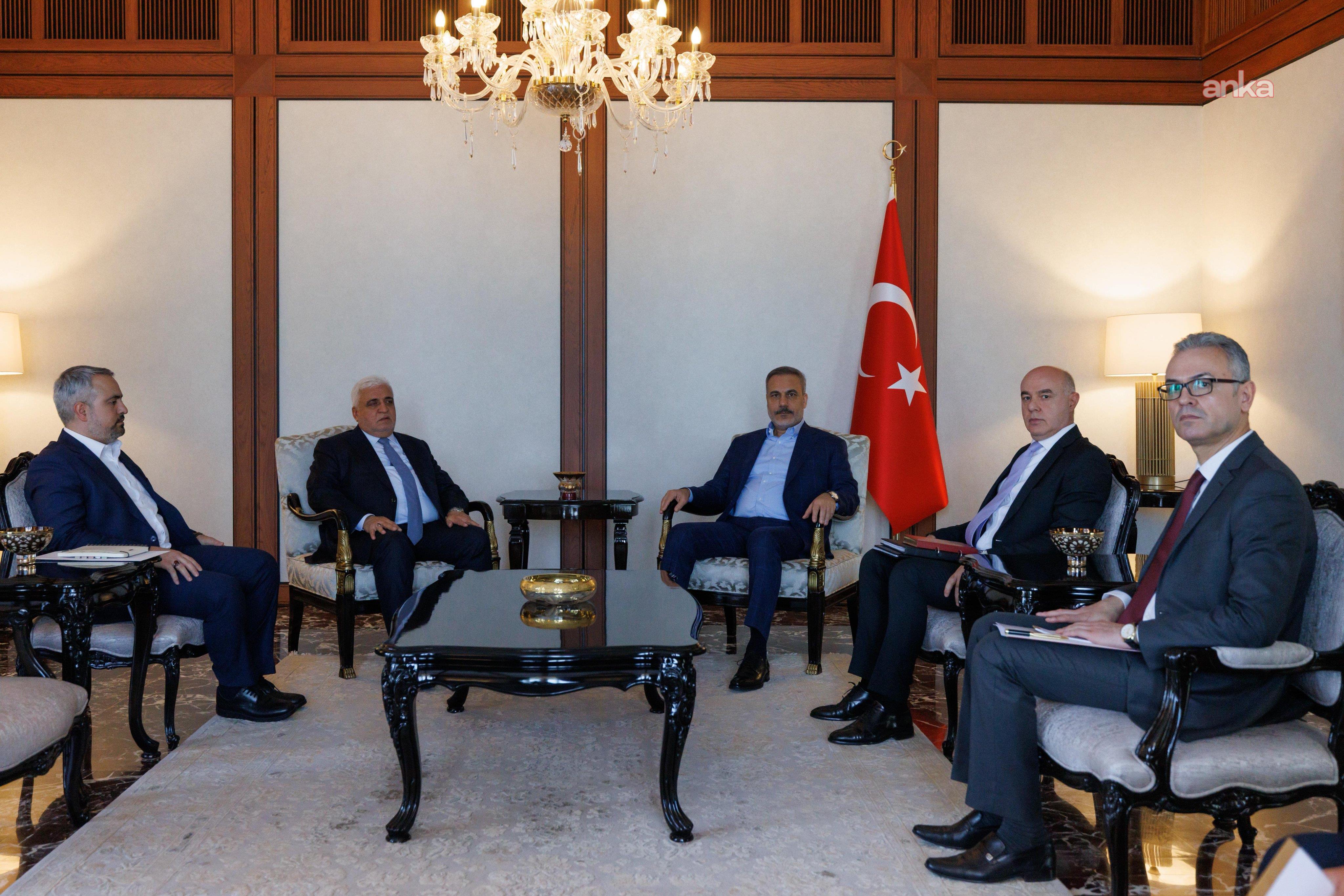 Dışişleri Bakanı Fidan, Haşdi Şabi Komisyonu Başkanı Falih el-Feyyad ile Ankara'da bir araya geldi