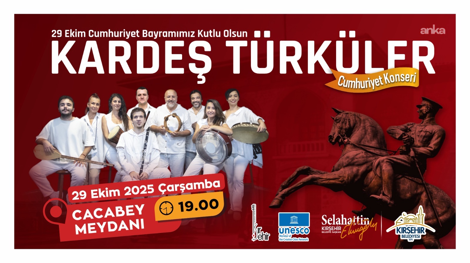 Kırşehir, 29 Ekim'i "Kardeş Türküler" ile kutlayacak