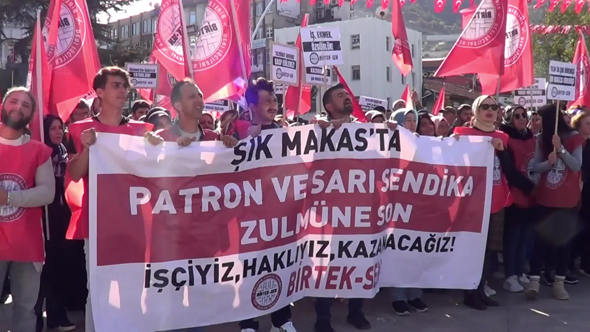 Tokat'ta CRS Şık Makas Tekstil işçilerinin eylemi 21 gündür sürüyor... BİRTEK-SEN Genel Başkanı Türkmen: "İşçilerin haklarını almadan bu mücadeleden geri atmayacağız"