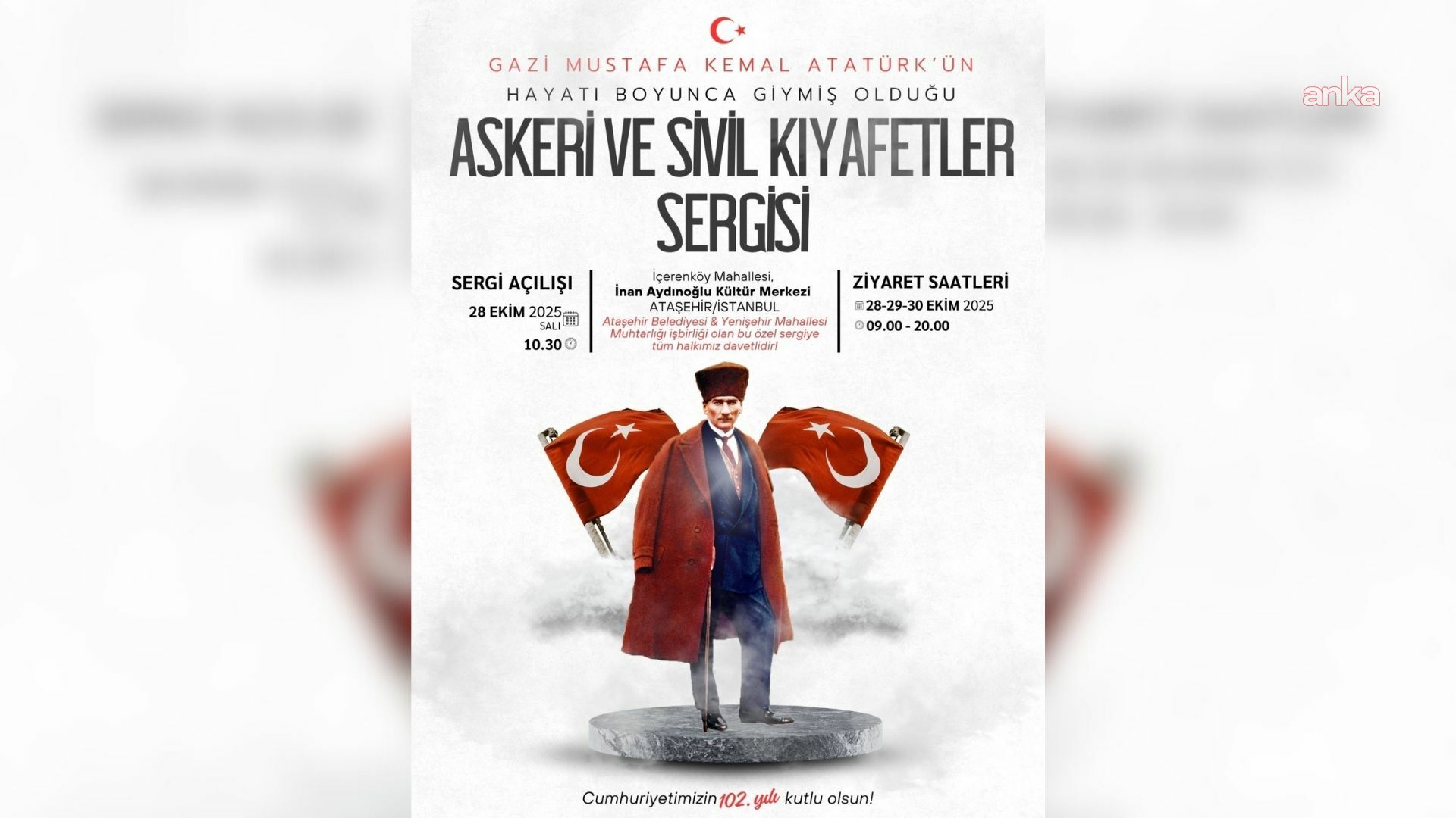 Atatürk'ün kıyafetleri, Ataşehir'de ziyaretçilerle buluşacak
