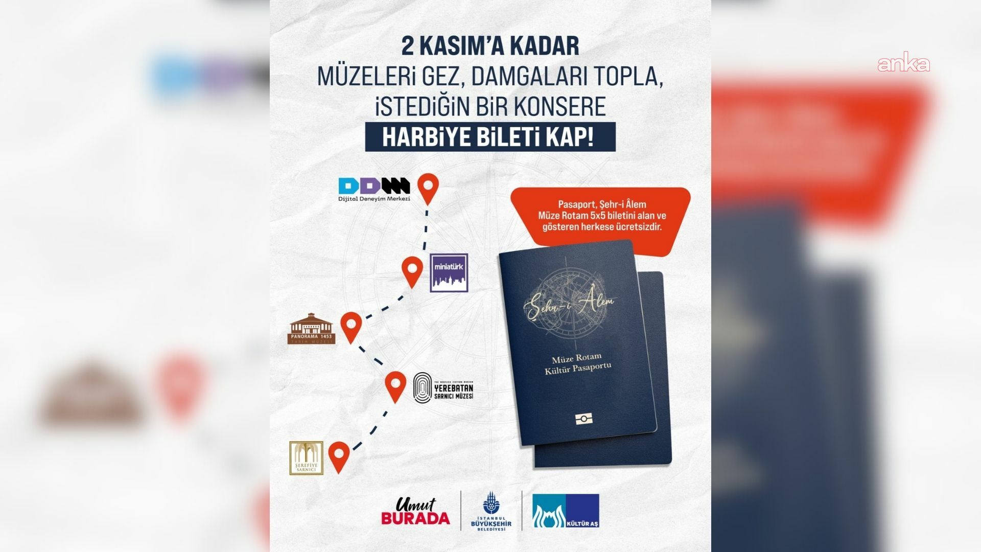 “Şehr-i Alem: Müze Rotam 5x5” ile indirimli bilet fırsatı başlıyor