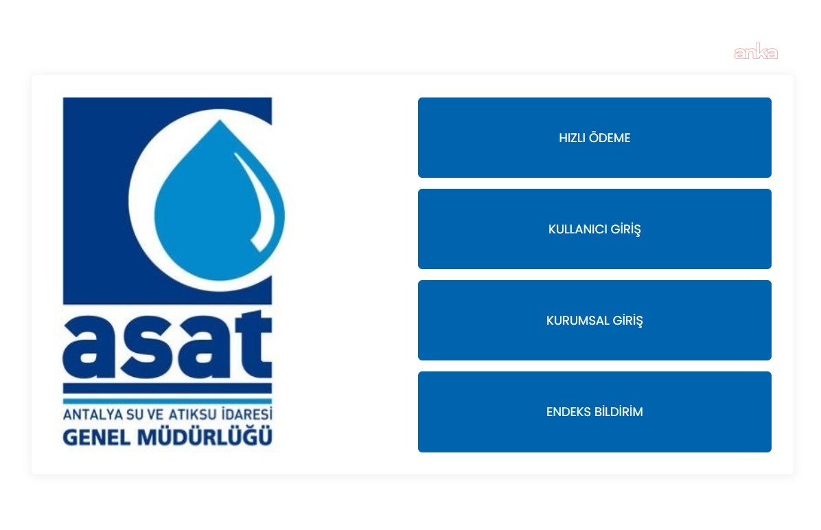 ASAT’tan dijital dönüşüm: Su işlemleri artık online yapılabiliyor