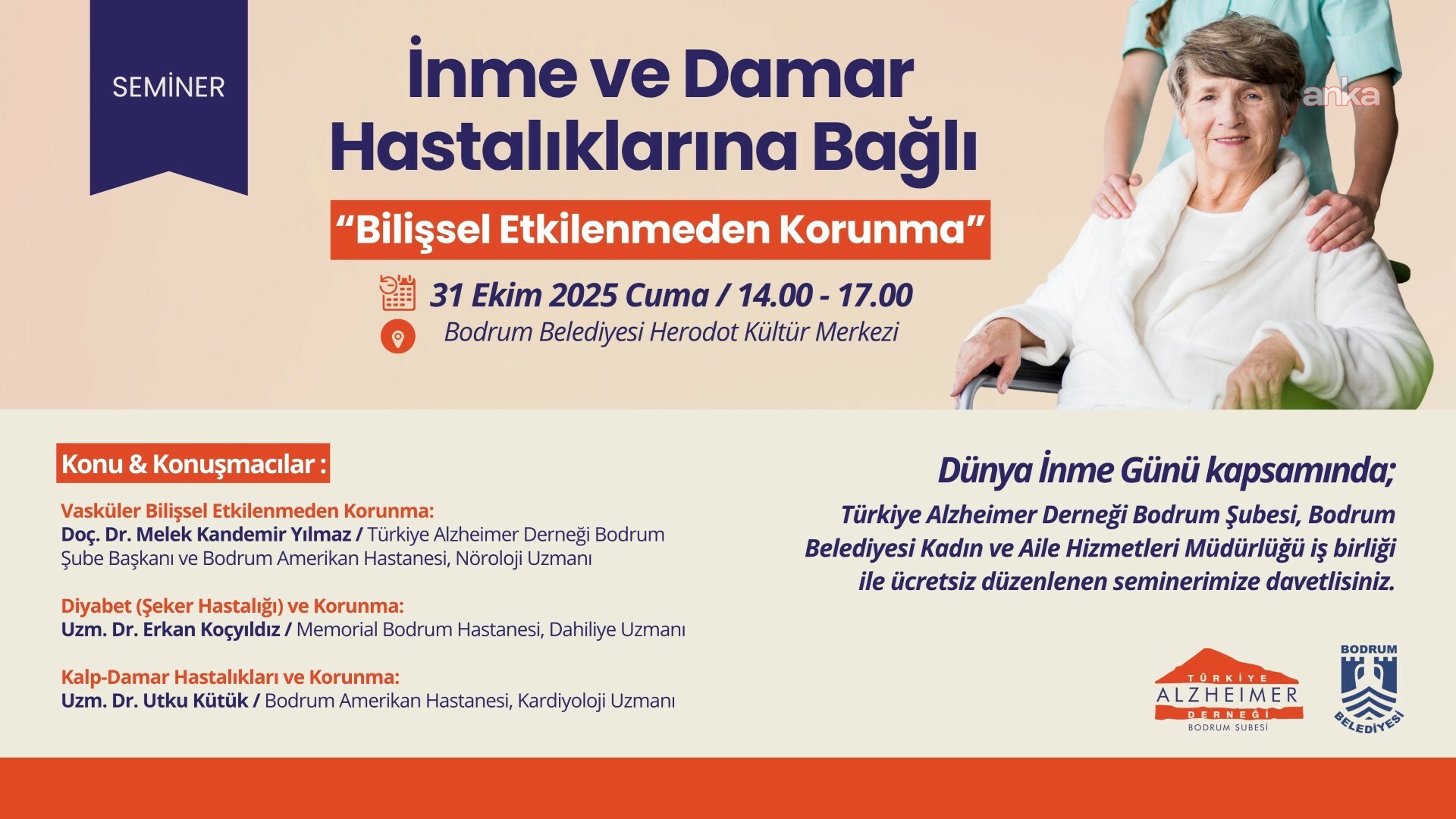 Bodrum Belediyesi'nden 29 Ekim Dünya İnme Günü'ne özel farkındalık semineri