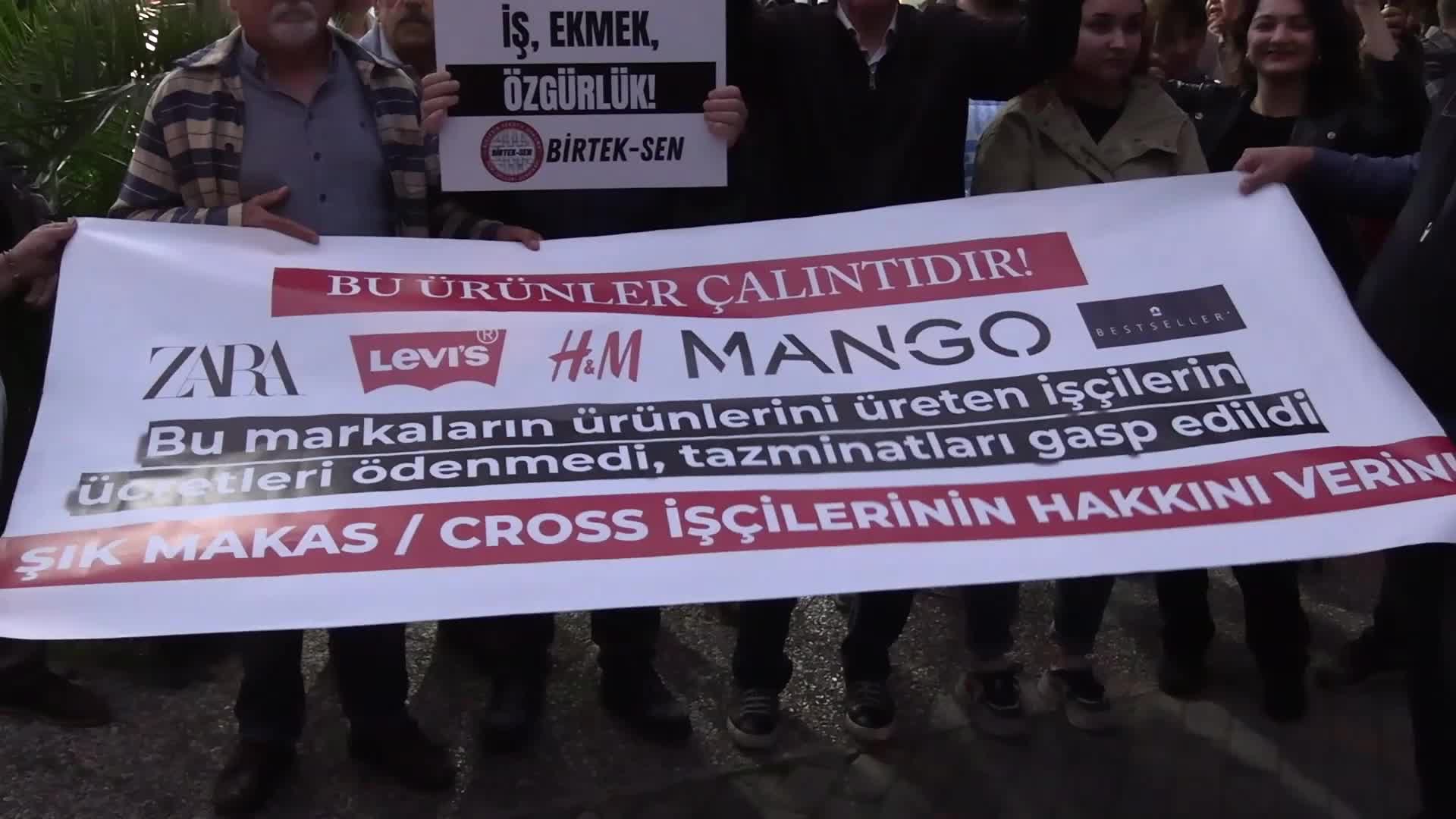 İzmir’de KESK üyelerinden Şık Makas işçilerine destek açıklaması