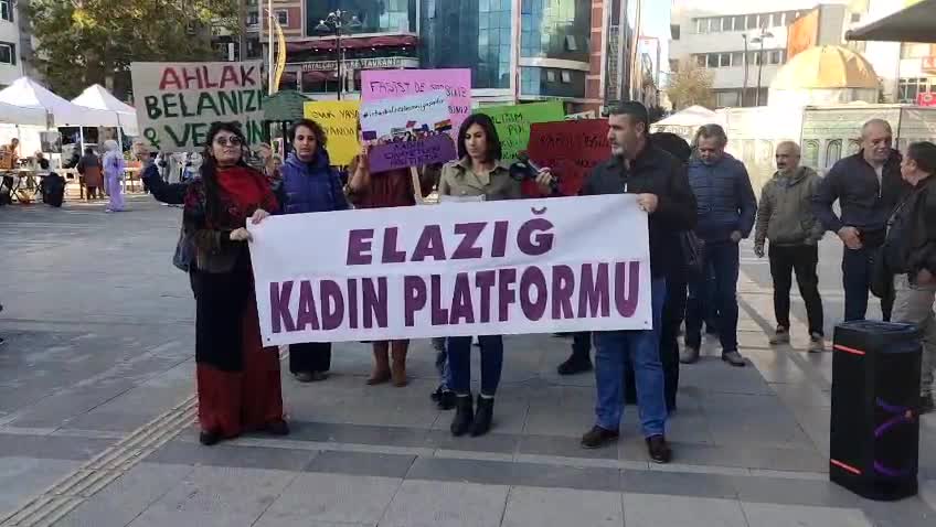 Elazığ Kadın Platformu'ndan "11. Yargı Paketi" protestosu: Kazandığımız hiçbir hakkın elimizden alınmasına izin vermeyeceğiz
