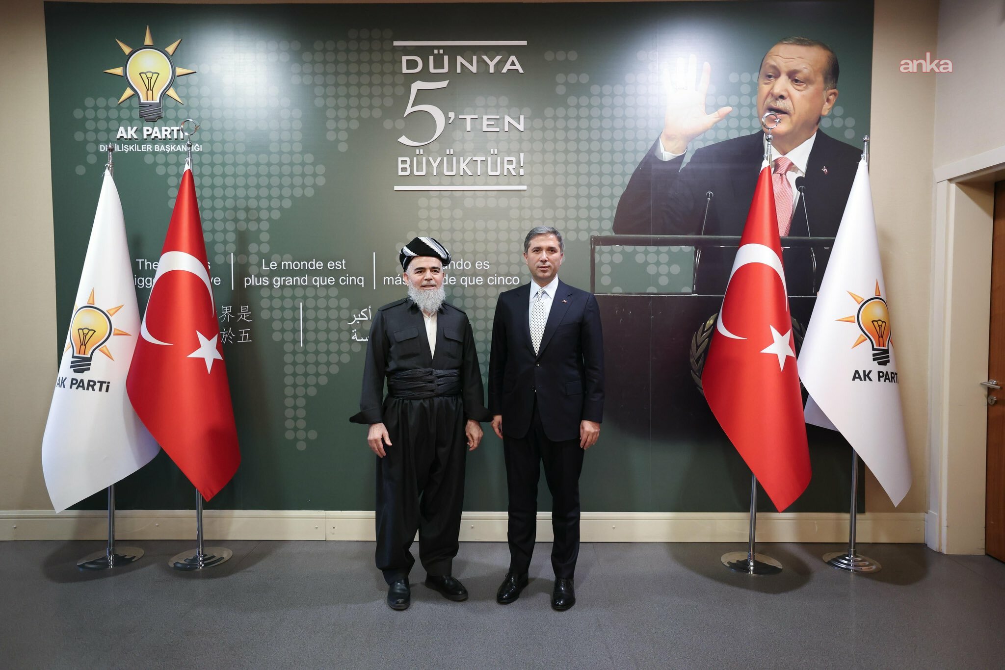 AK Partili Sırakaya, IKBY Adalet Cemiyeti Partisi Genel Başkanı Bapir ve IKYB Parti Yönetim Kurulu Üyesi Ahmed’le bir araya geldi