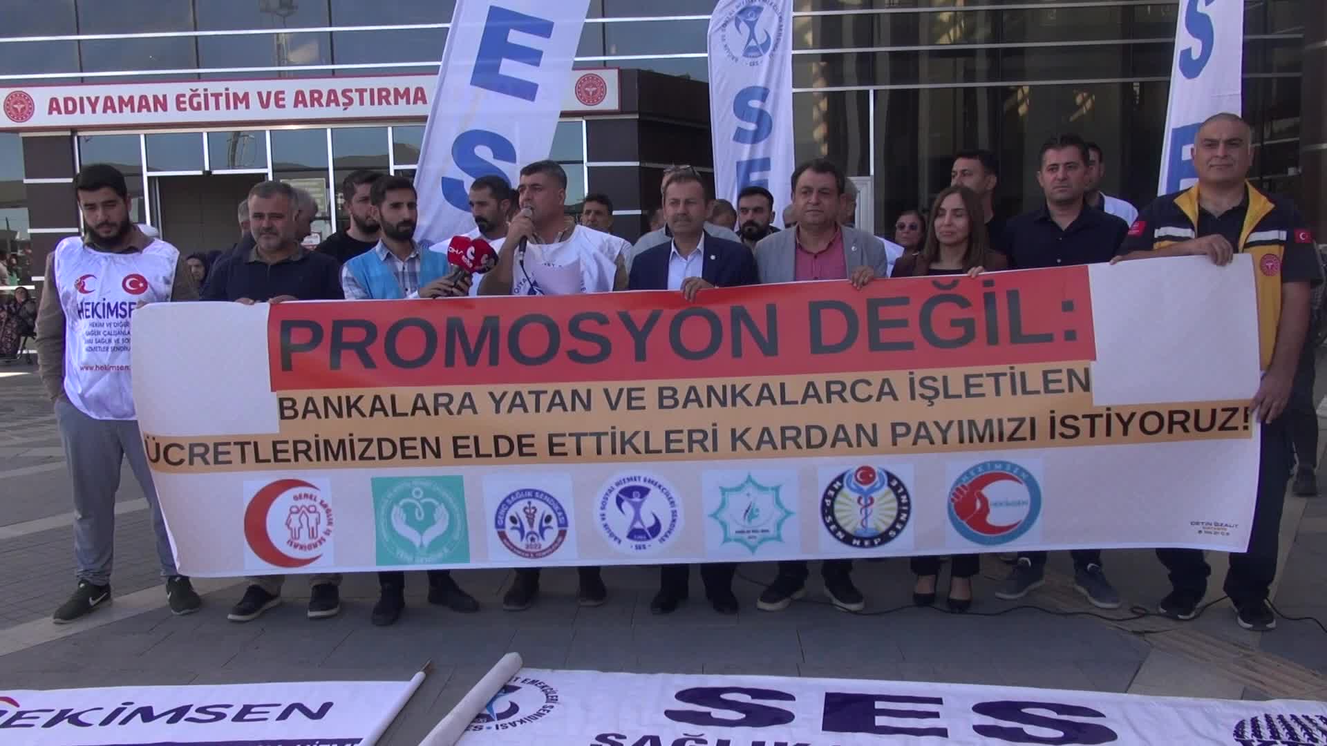 SES Adıyaman Şubesi Eş Başkanı Aydın: “Promosyon değil, hakkımızı istiyoruz”
