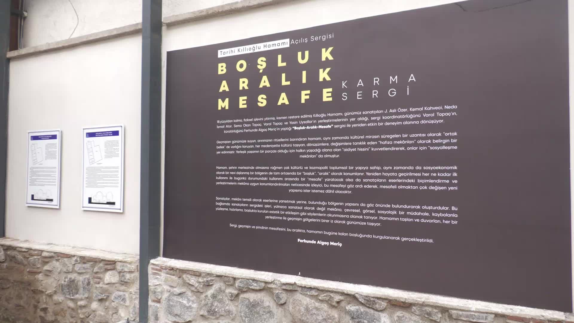 Tarihi Kıllıoğlu Hamamı, “Boşluk-Aralık-Mesafe” Sergisiyle sanatseverlere kapılarını açtı