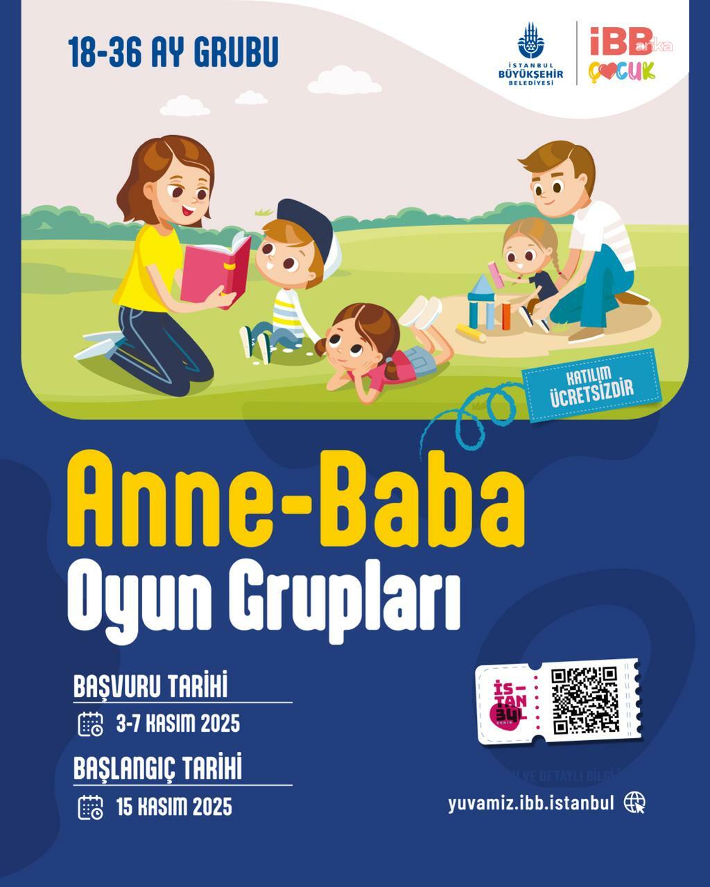 İBB, ‘Anne-Baba Oyun Grubu' başvuruları 3 Kasım'da başlıyor