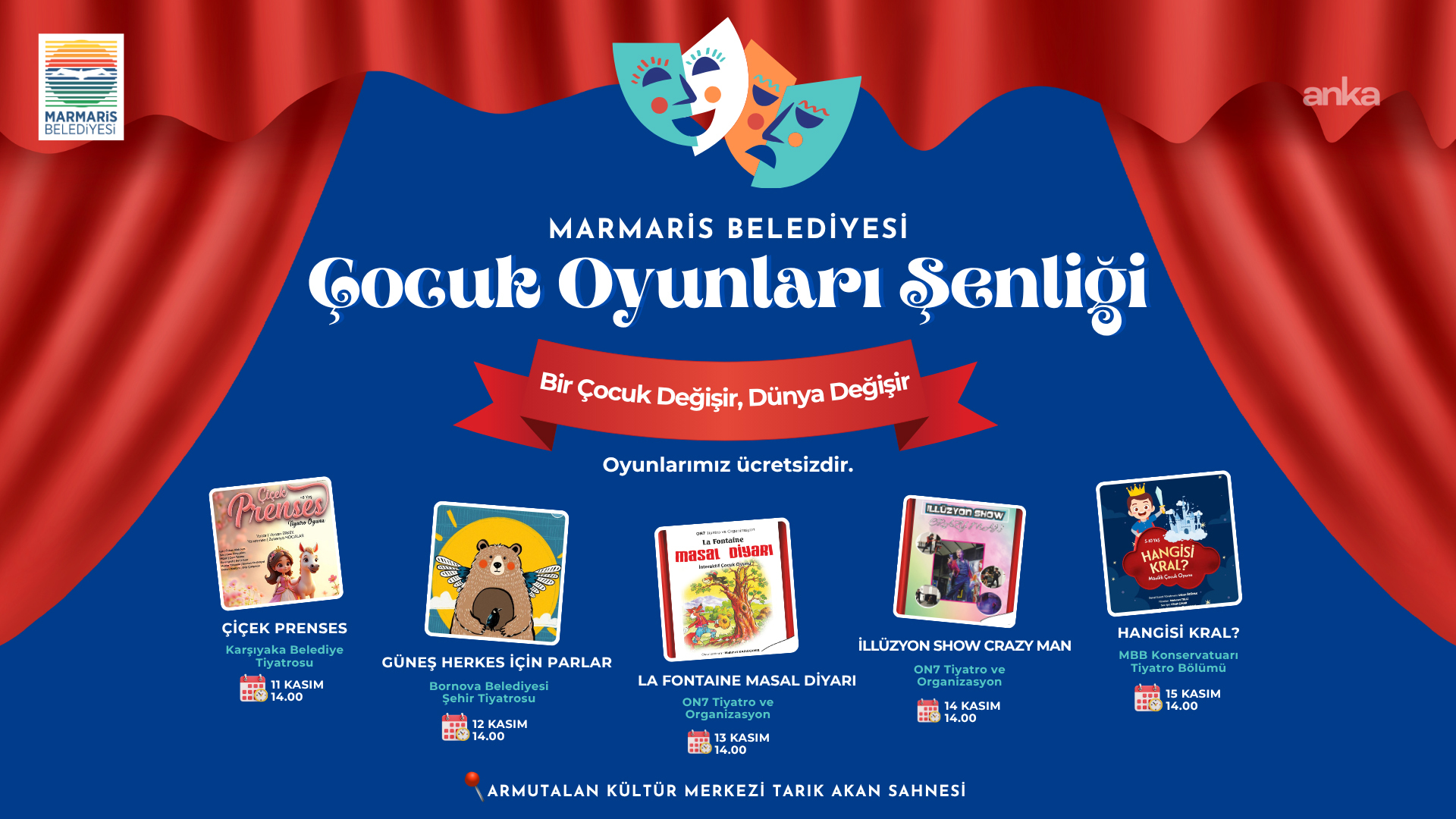 Marmaris Belediyesi'nden çocuklara ara tatil hediyesi