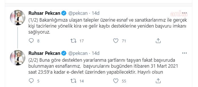 KİRA VE GELİR KAYBI DESTEKLERİNE YENİDEN BAŞVURU YOLU AÇILDI
