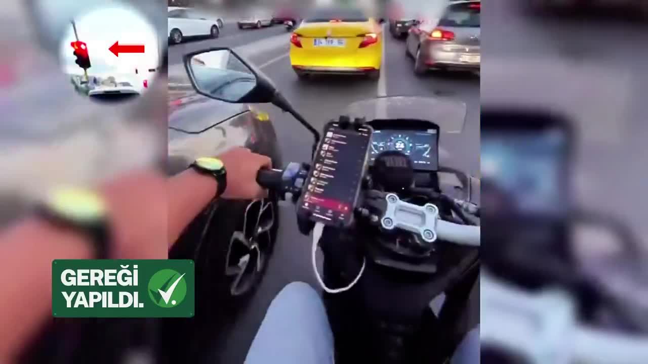 İstanbul’da motosikletiyle trafikte akrobatik hareketler yapan sürücü yakalandı