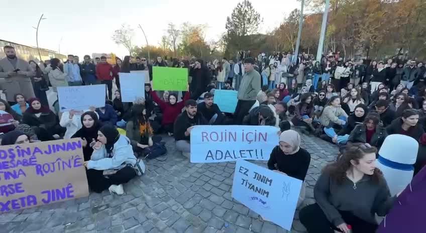 Van Yüzüncü Yıl Üniversitesinde öğrencilerin eylemine müdahale: Rojin için susmayacağız