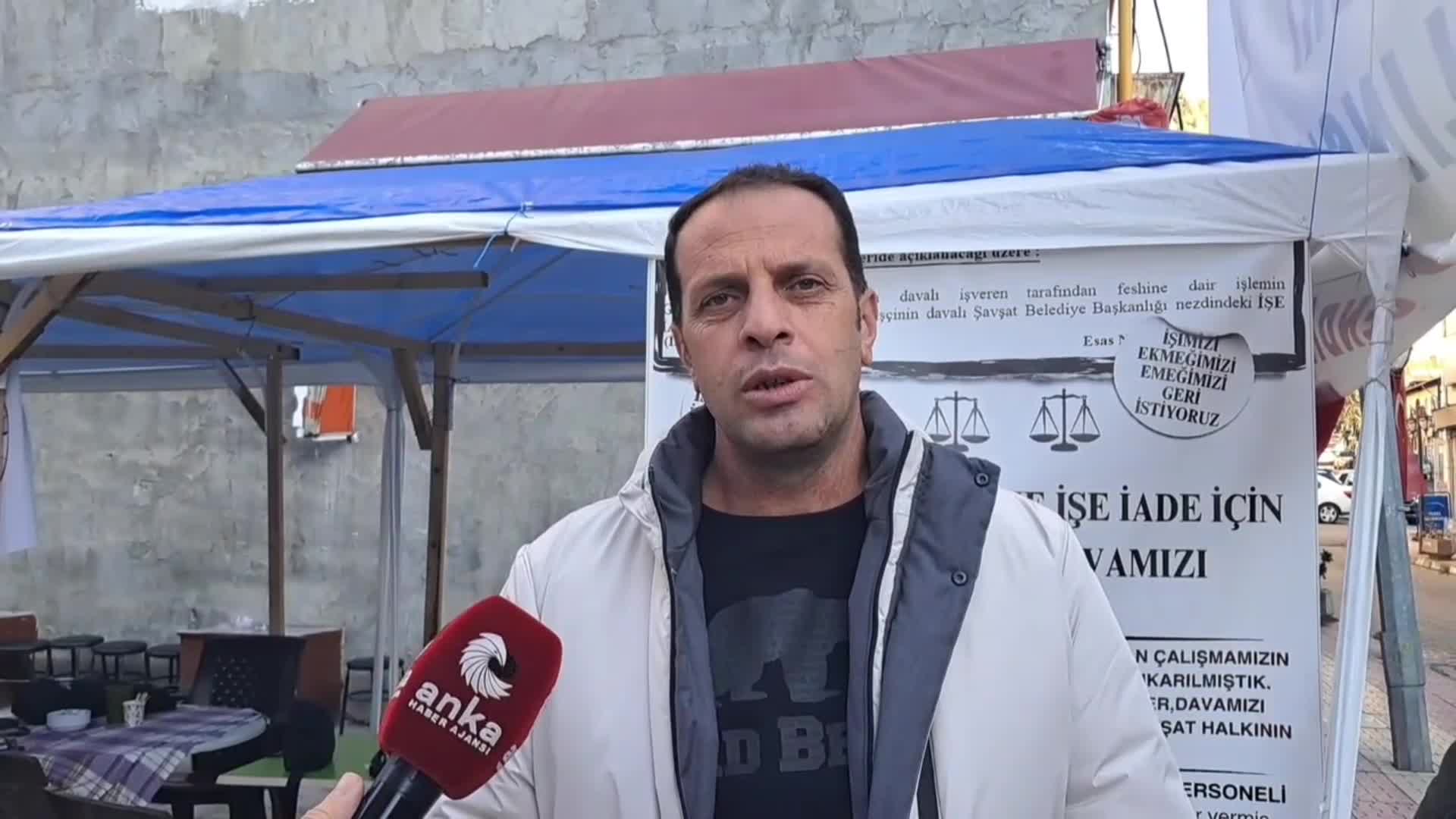 Şavşat'ta, mahkeme kararına rağmen işe başlatılmayan işçilerin çadır eylemine soruşturma