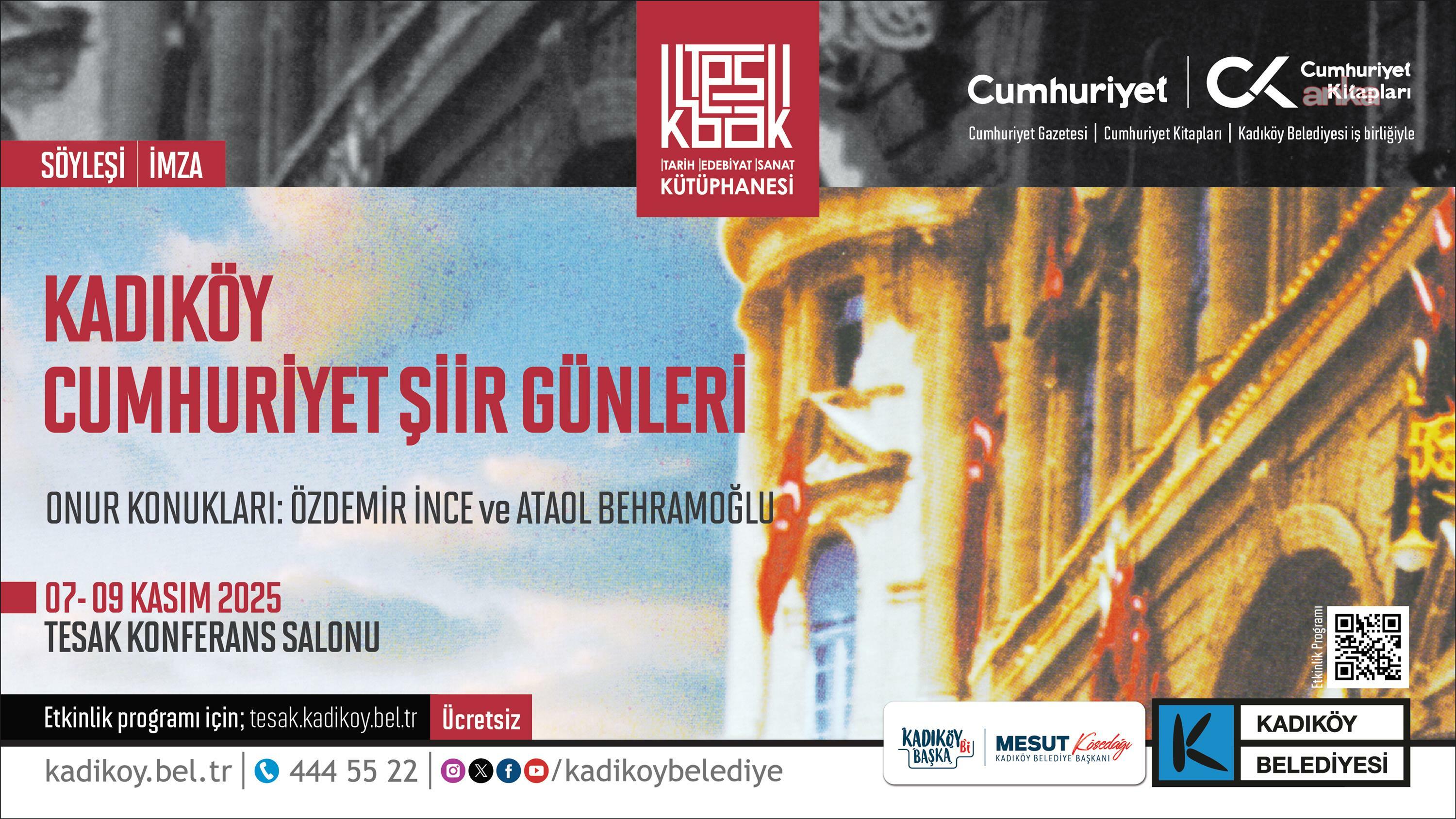 Kadıköy Belediyesi Tarih Edebiyat ve Sanat Kütüphanesi, Cumhuriyet Şiir Günleri'ne ev sahipliği yapacak