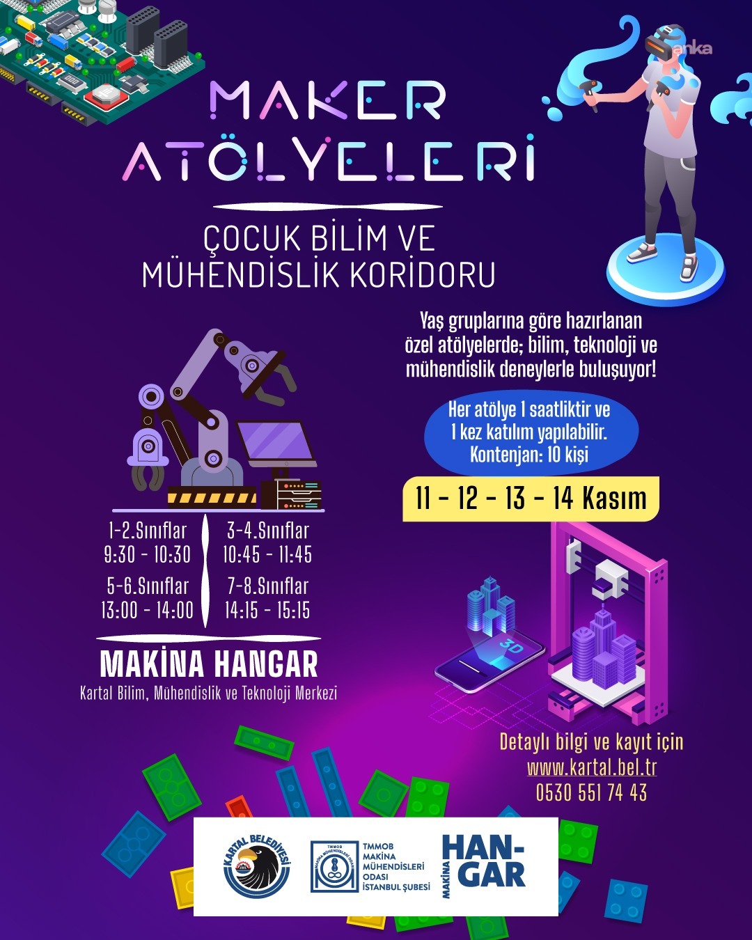 Kartal Belediyesi’nden çocuklara özel bilim ve teknoloji atölyeleri