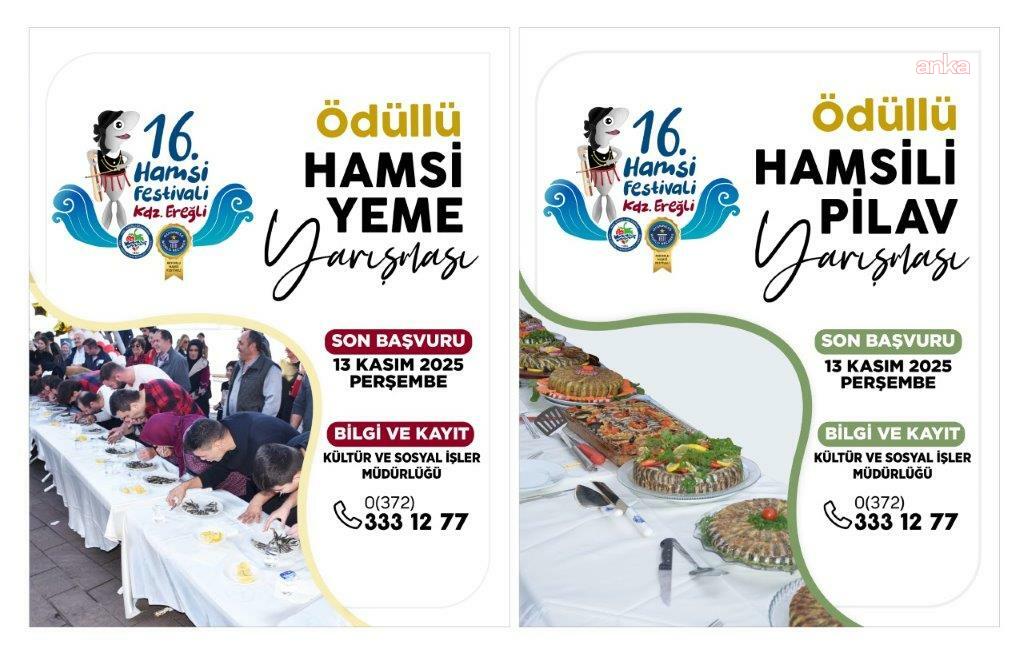 Karadeniz Ereğli Belediyesi’nin 16. Hamsi Festivali’nde 10 ton hamsi dağıtılacak